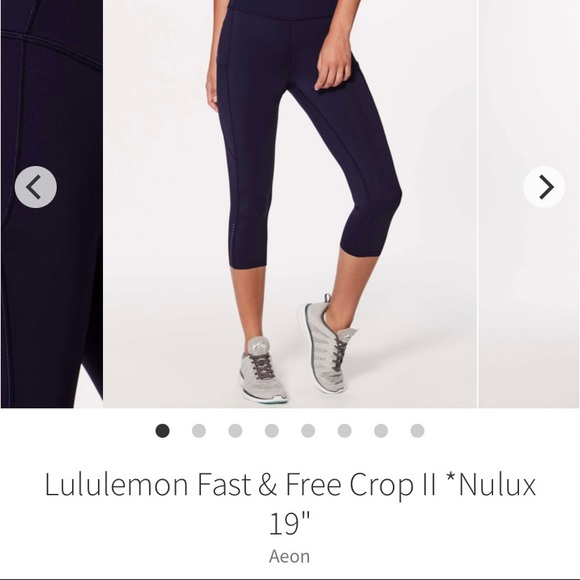 Lululemon Fast & Free Crop - Picture 2 of 7